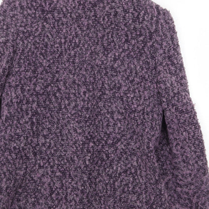 EWM Womens Purple Jacket Blazer Size 10 Button
