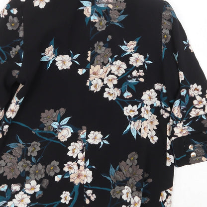 Peacocks Womens Black Floral Jacket Blazer Size 8