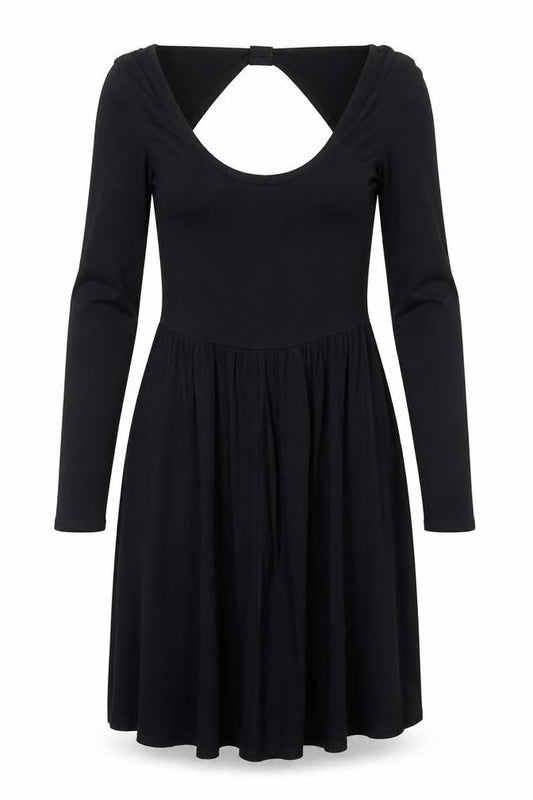 Dorothy Perkins Womens Black Viscose Trapeze & Swing Size 8 Scoop Neck Pullover