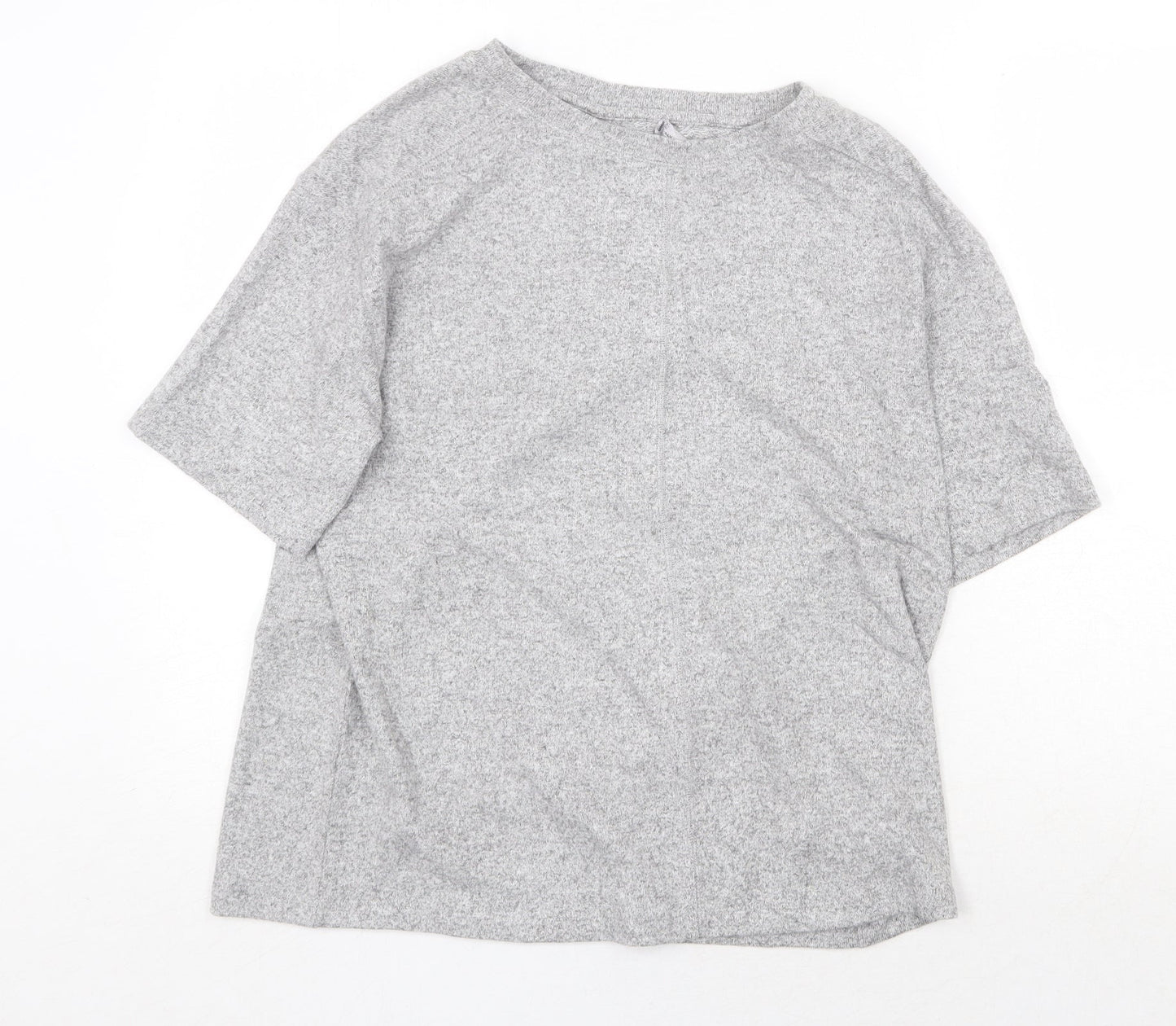 Marks and Spencer Womens Grey Round Neck Viscose Pullover Jumper Size 12