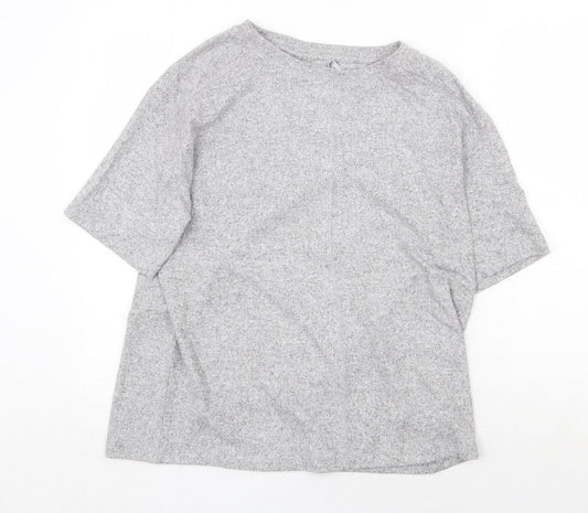 Marks and Spencer Womens Grey Round Neck Viscose Pullover Jumper Size 12