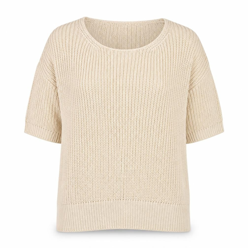 NEXT Womens Beige Scoop Neck Acrylic Pullover Jumper Size L