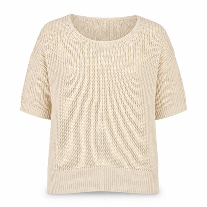 Next Womens Beige Scoop Neck Acrylic Pullover Jumper Size L