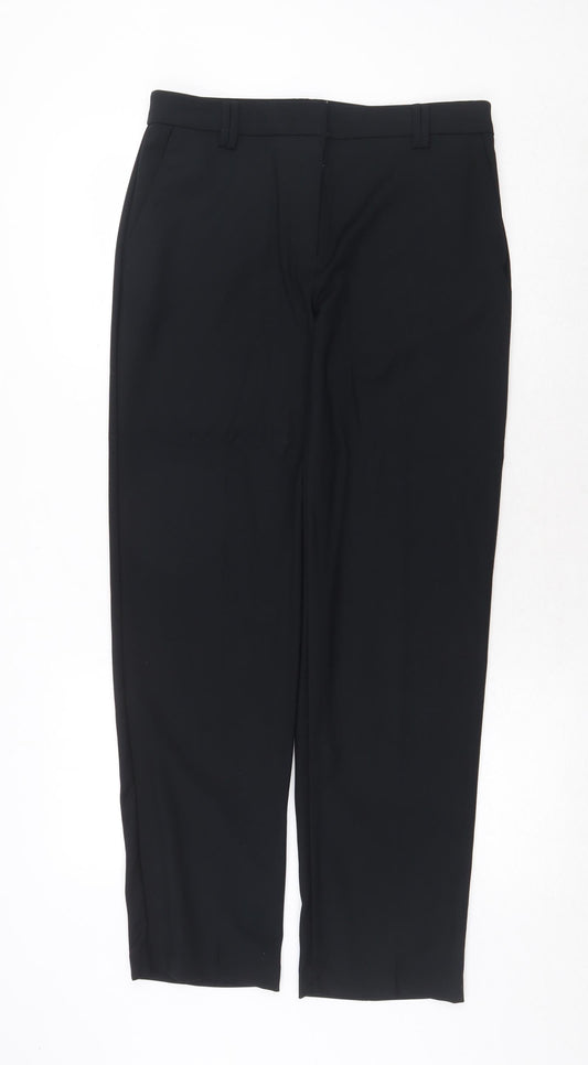 Marks and Spencer Womens Blue Polyester Dress Pants Trousers Size 10 Regular Zip