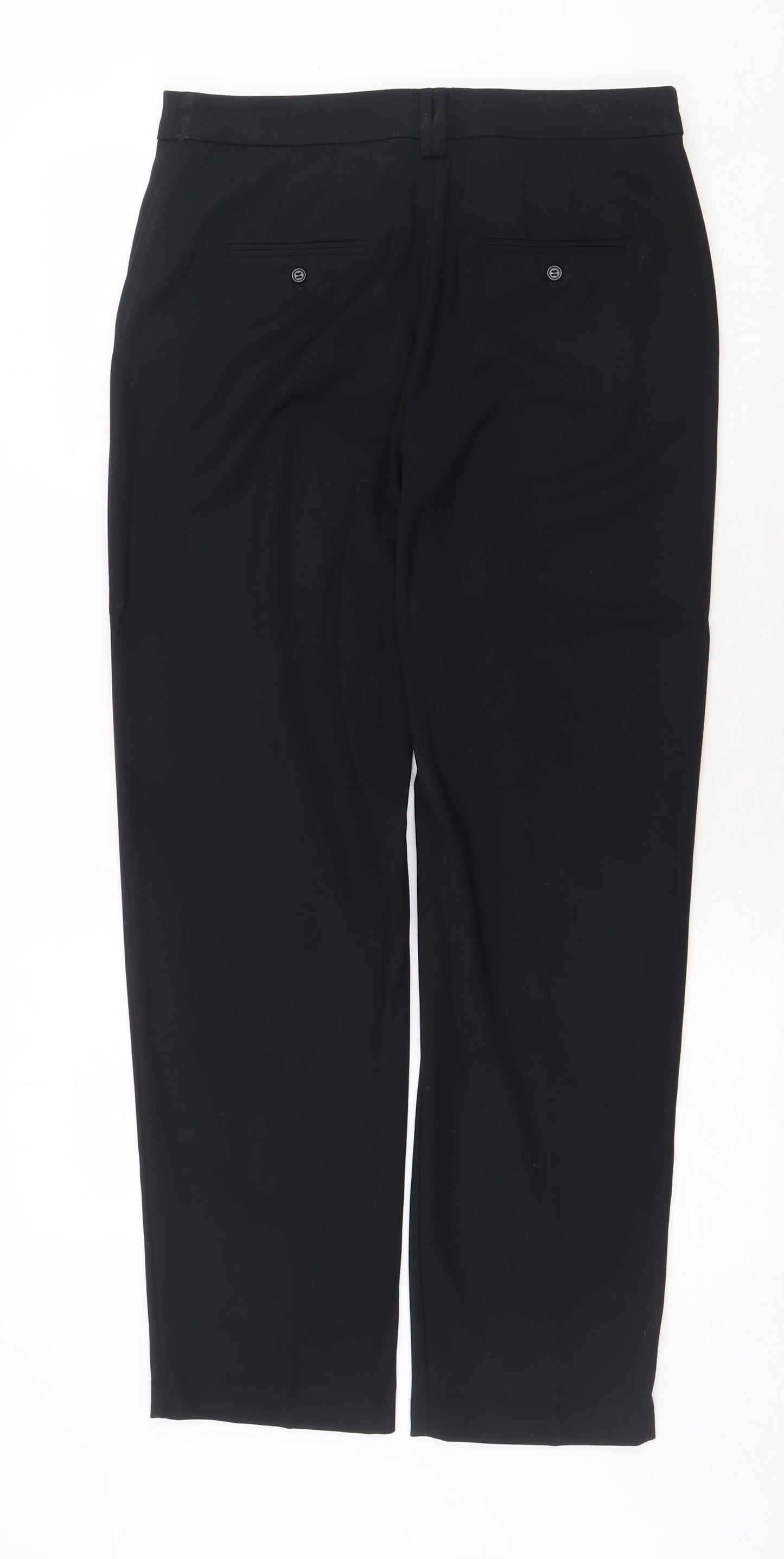 Marks and Spencer Womens Blue Polyester Dress Pants Trousers Size 10 Regular Zip