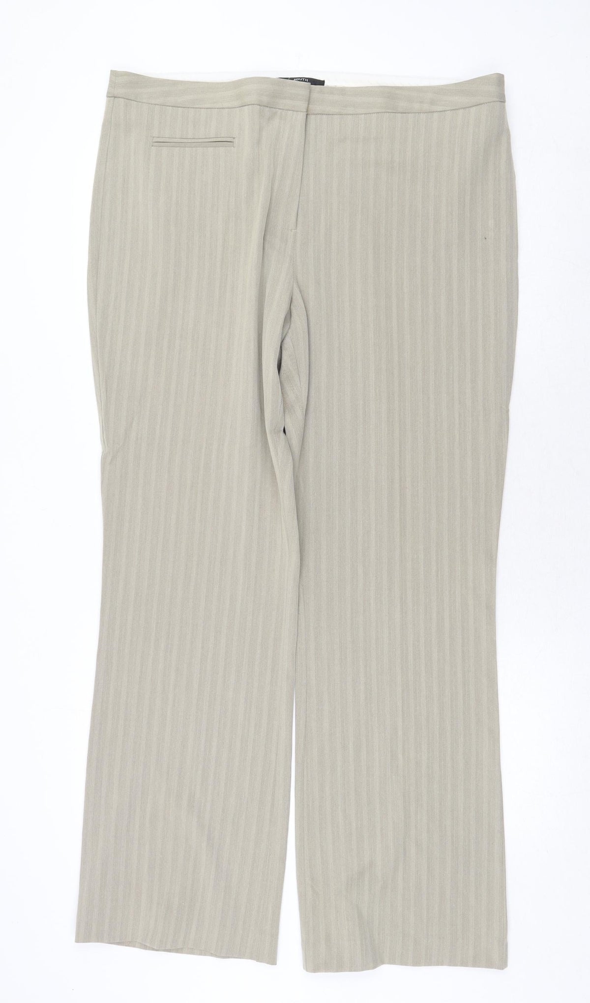 South Womens Beige Polyester Dress Pants Trousers Size 40 in Regular Zip