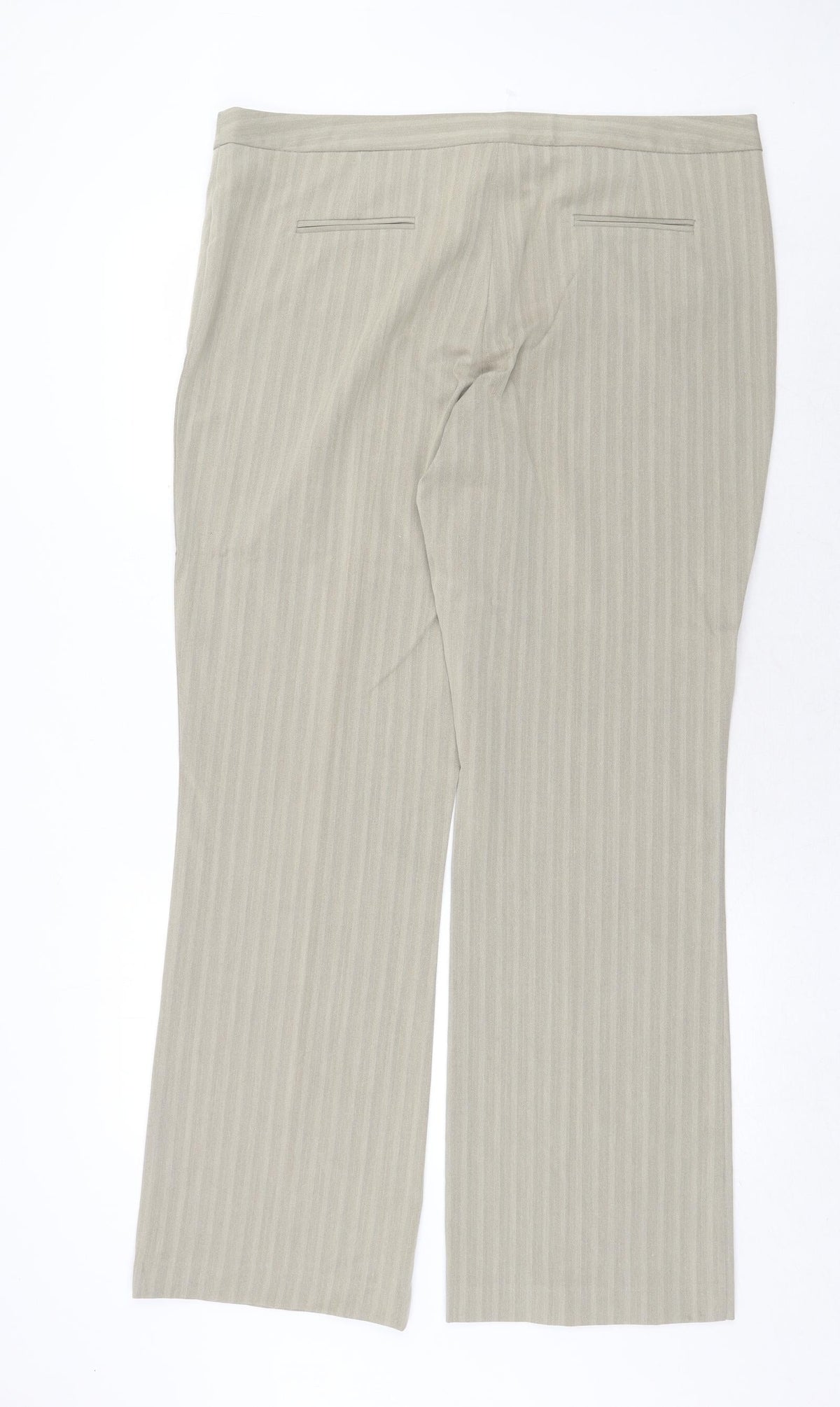 South Womens Beige Polyester Dress Pants Trousers Size 40 in Regular Zip