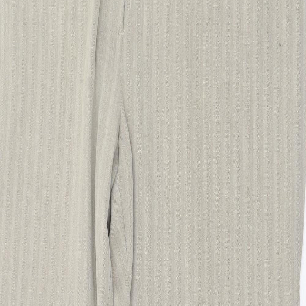 South Womens Beige Polyester Dress Pants Trousers Size 40 in Regular Zip