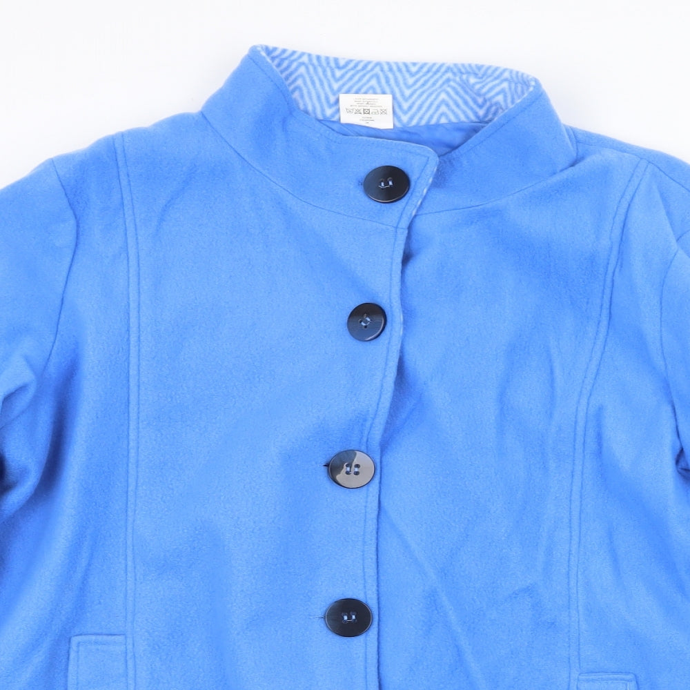 Anne de Lancay Womens Blue Jacket Size L Button
