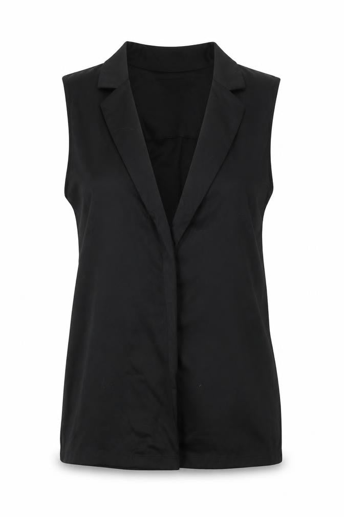 New Look Womens Black Jacket Waistcoat Size 12 - Open