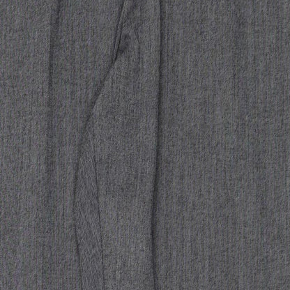 Debenhams Womens Grey Polyester Trousers Size 34 in Regular Zip