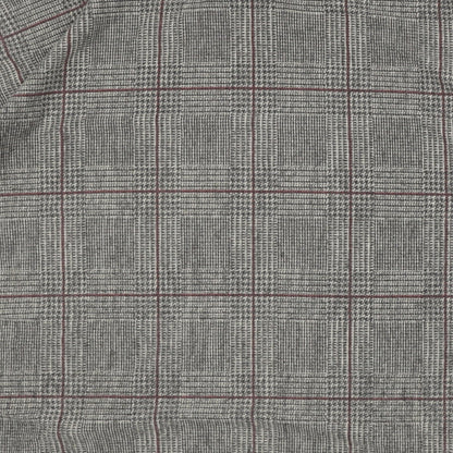 Cameo Rose Womens Brown Plaid Polyester Basic Blouse Size L Round Neck