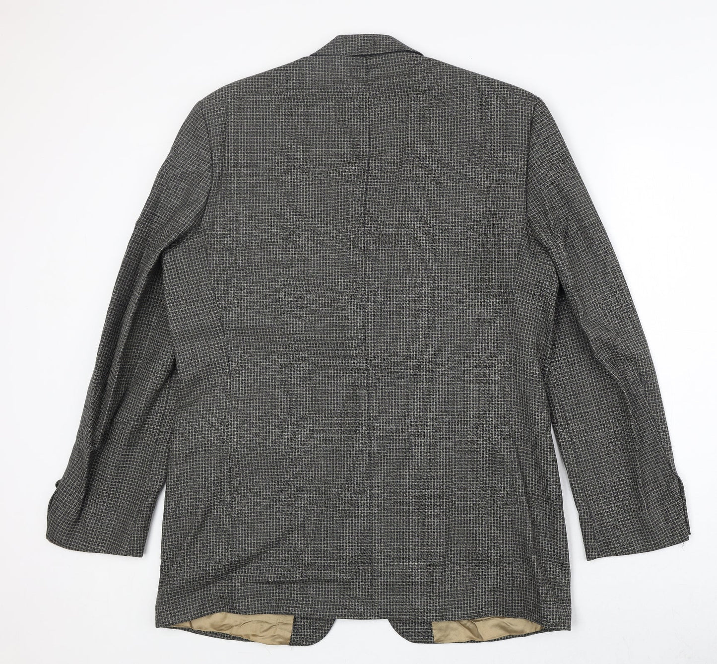 The British Tailor Mens Grey Geometric Wool Jacket Suit Jacket Size 42 Regular