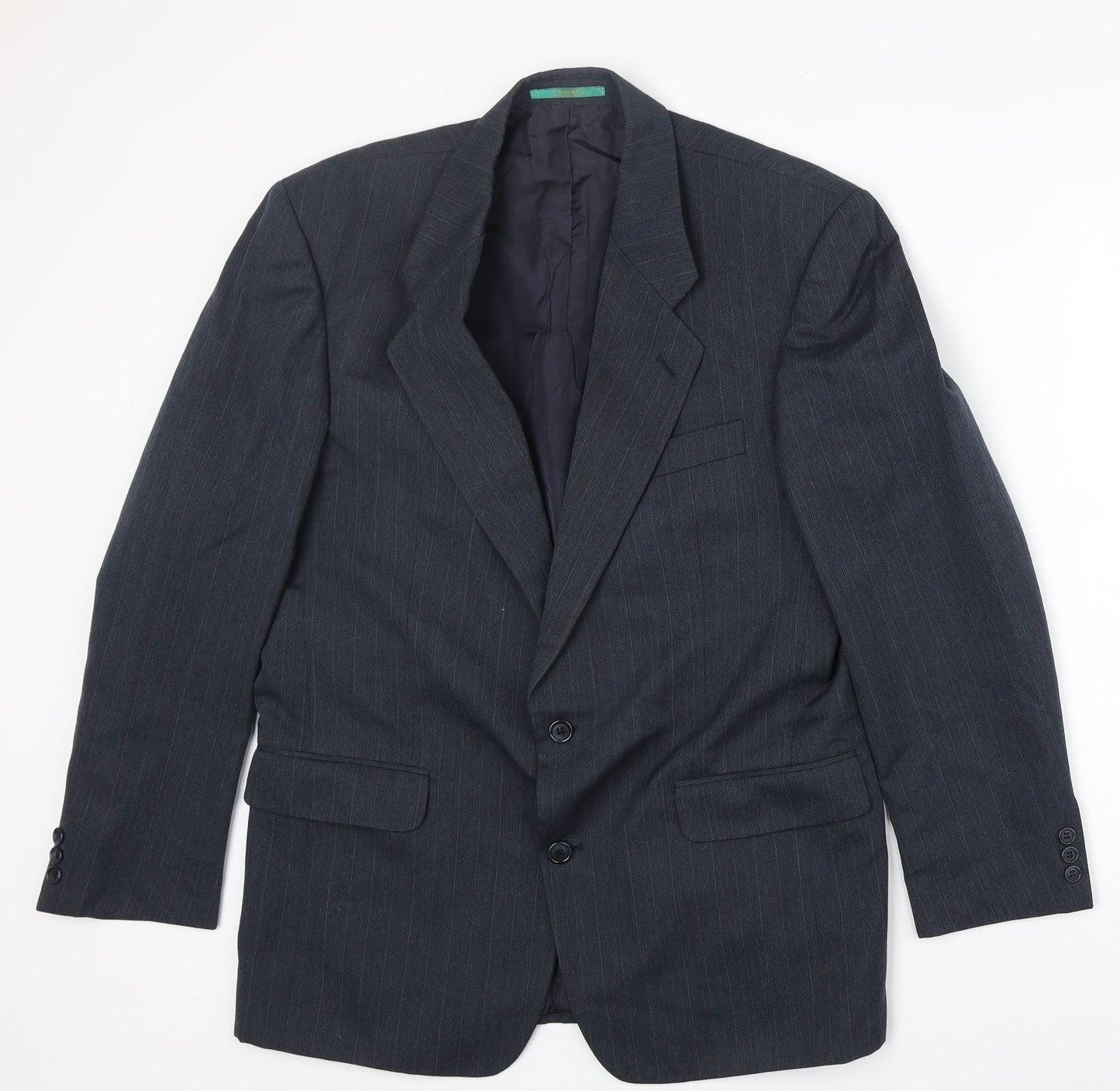 Canada Mens Blue Polyester Jacket Suit Jacket Size 40 Regular