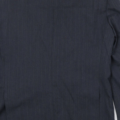 Canada Mens Blue Polyester Jacket Suit Jacket Size 40 Regular