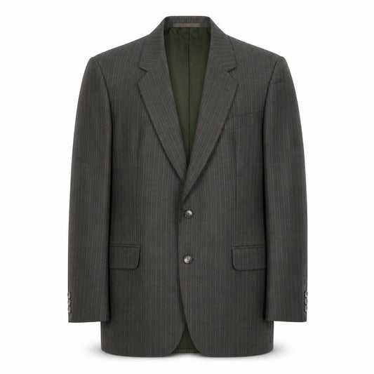 Odermark Mens Grey Striped Polyester Jacket Suit Jacket Size 42 Regular