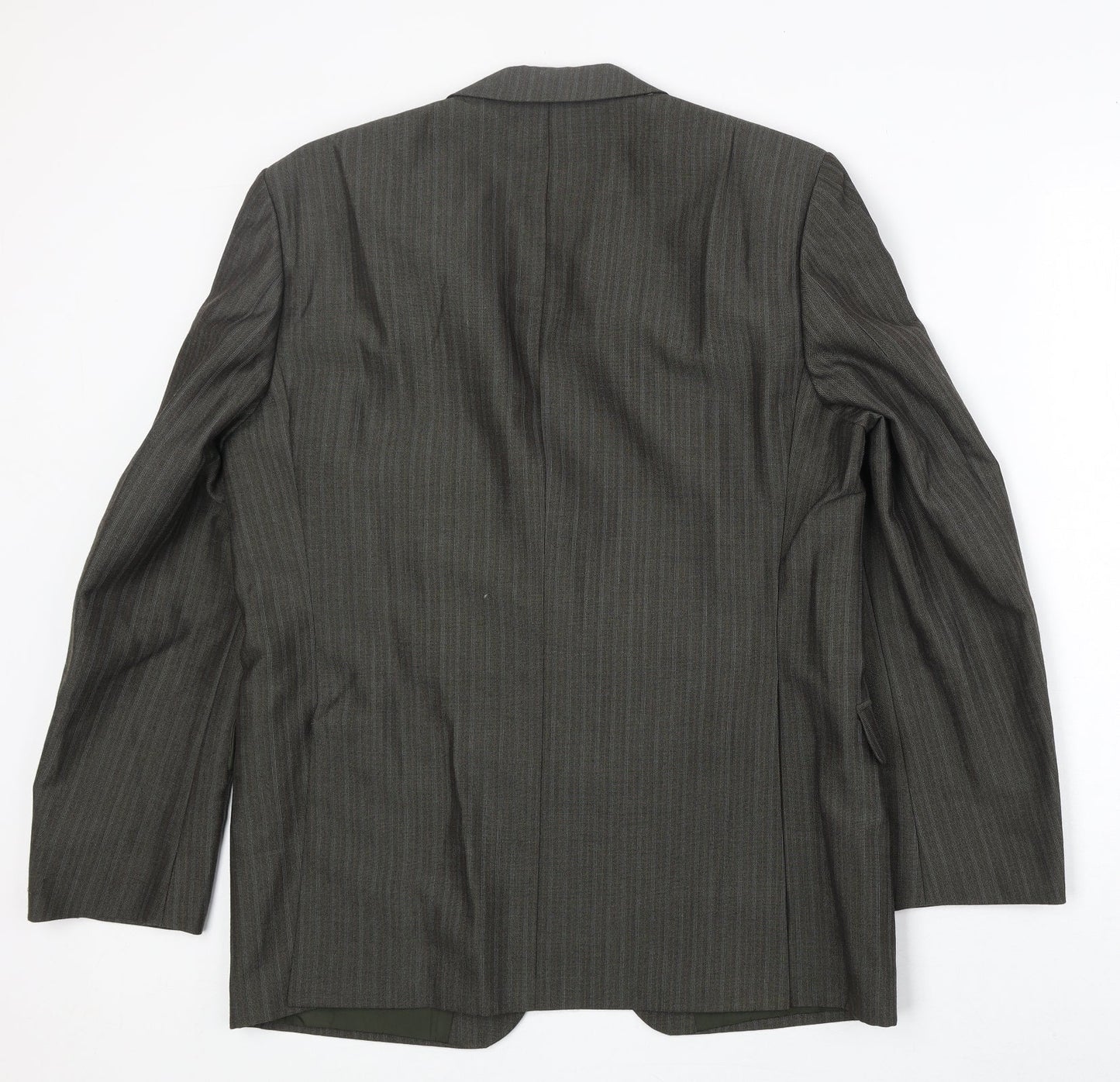 Odermark Mens Grey Striped Polyester Jacket Suit Jacket Size 42 Regular