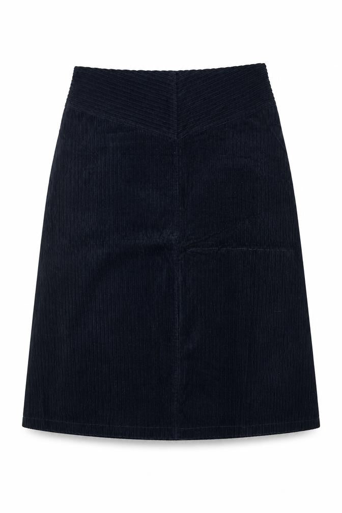 Adini Womens Blue Polyester A-Line Skirt Size M Zip