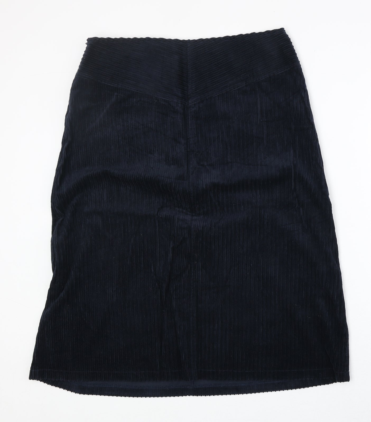 Adini Womens Blue Polyester A-Line Skirt Size M Zip