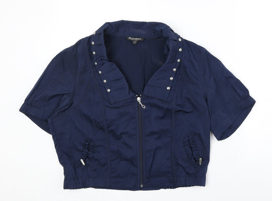 Brandtex Womens Blue Jacket Size 14 Zip
