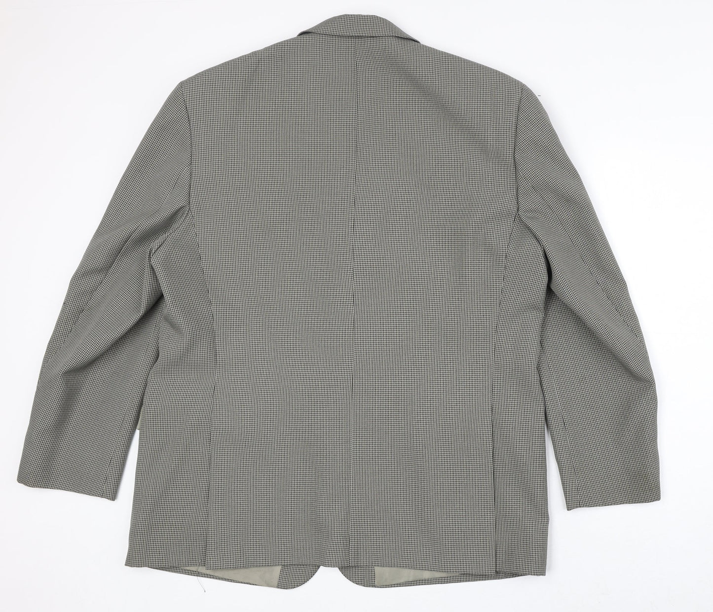 Simon Taylor Mens Beige Geometric Polyester Jacket Blazer Size 46 Regular