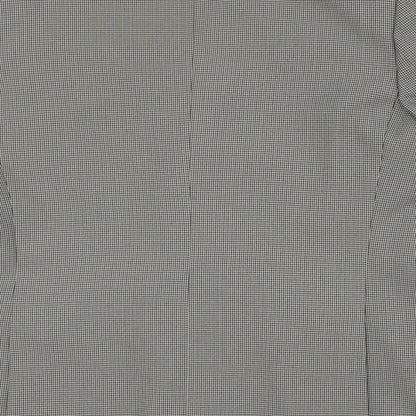 Simon Taylor Mens Beige Geometric Polyester Jacket Blazer Size 46 Regular