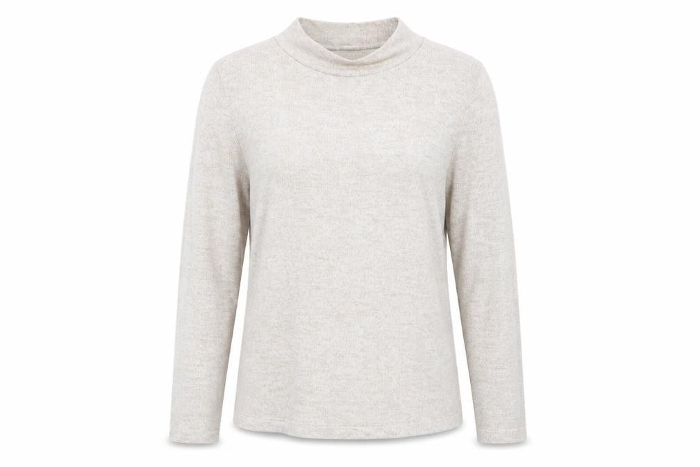 H&M Womens Beige Round Neck Polyester Pullover Jumper Size M