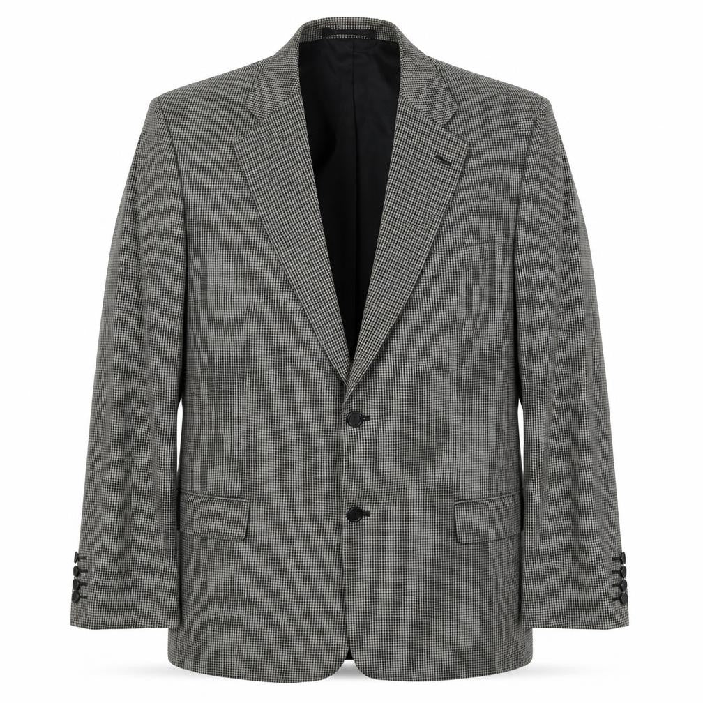 Marks & Spencer Mens Beige Geometric Wool Jacket Suit Jacket Size 44 Regular