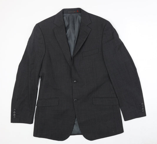 Marks and Spencer Mens Grey Polyester Jacket Suit Jacket Size 38 Regular