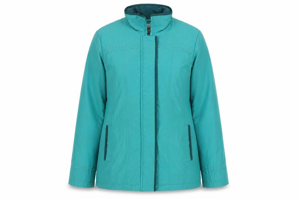 Eleganze Womens Green Jacket Size M Zip