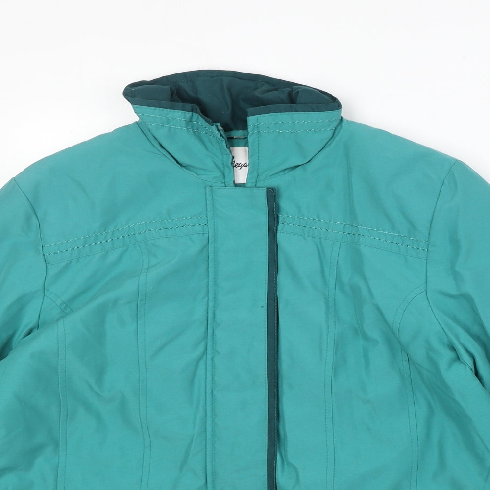 Eleganze Womens Green Jacket Size M Zip