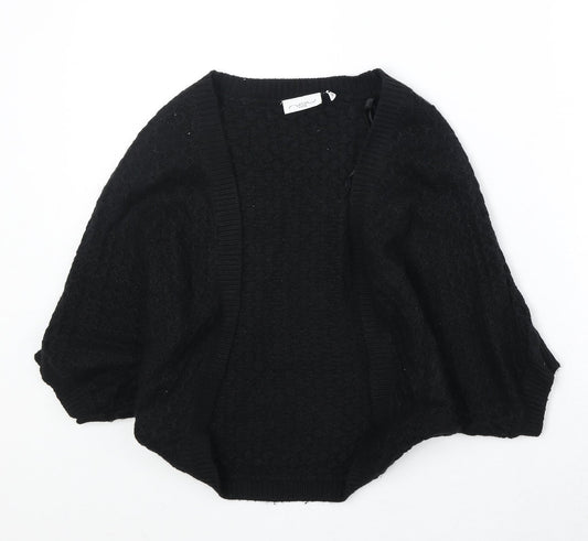 New Look Womens Black V-Neck Acrylic Cardigan Jumper Size 10