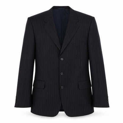 Beale & Inman Mens Blue Striped Wool Jacket Suit Jacket Size 42 Regular