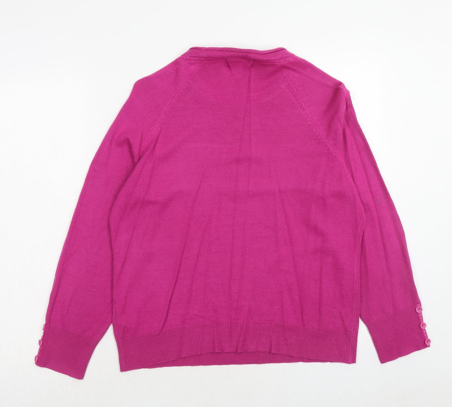 Per Una Womens Purple Round Neck Acrylic Pullover Jumper Size 16