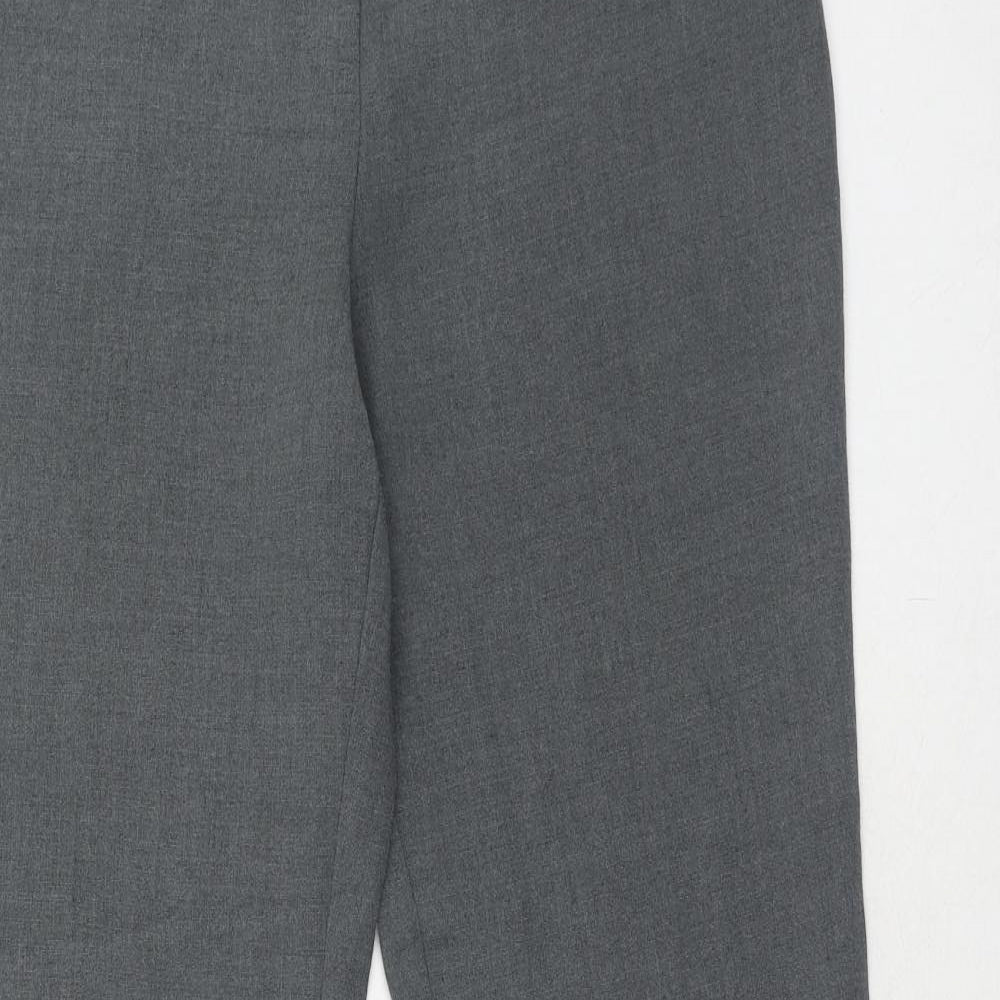 Marks and Spencer Womens Grey Polyester Dress Pants Trousers Size 12 Regular Hook & Eye