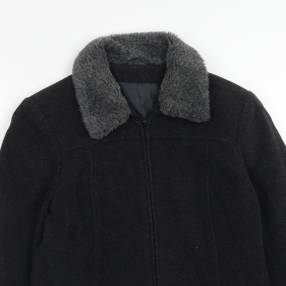 Dorothy Perkins Womens Black Jacket Size 10 Zip