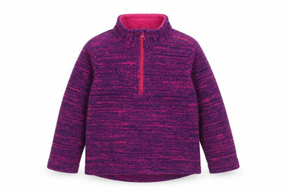 Decathlon Girls Purple Polyester Pullover Sweatshirt Size 2 Years Zip
