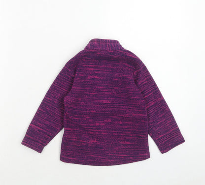 Decathlon Girls Purple Polyester Pullover Sweatshirt Size 2 Years Zip