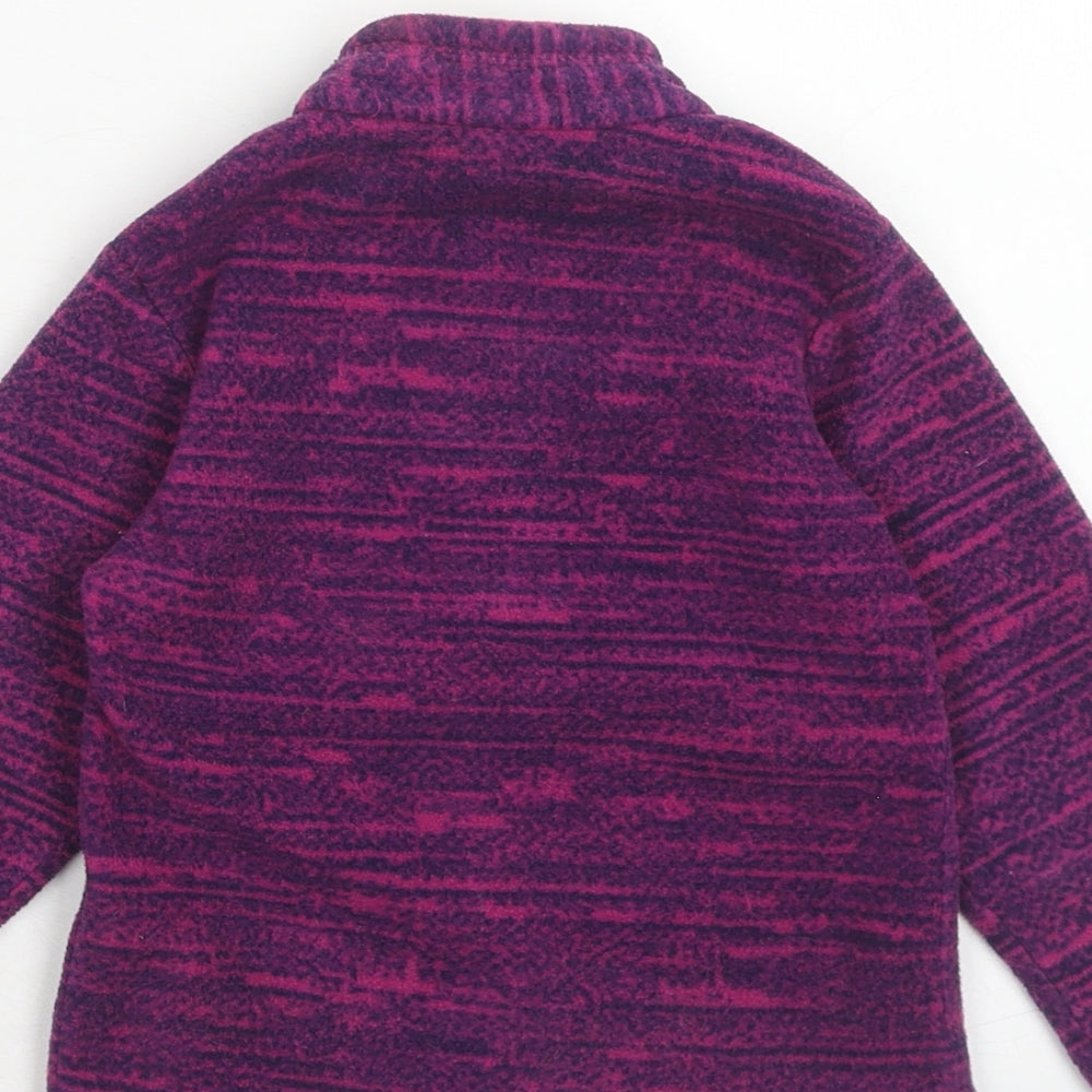 DECATHLON Girls Purple Polyester Pullover Sweatshirt Size 2 Years Zip