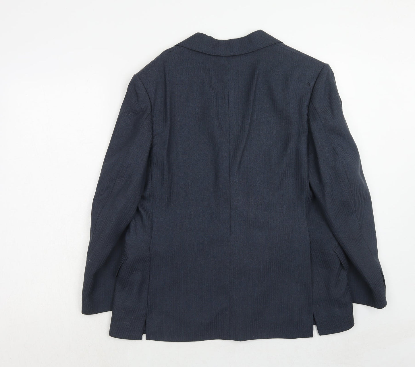 Terylene Mens Blue Polyacrylate Fibre Jacket Suit Jacket Size 38 Regular