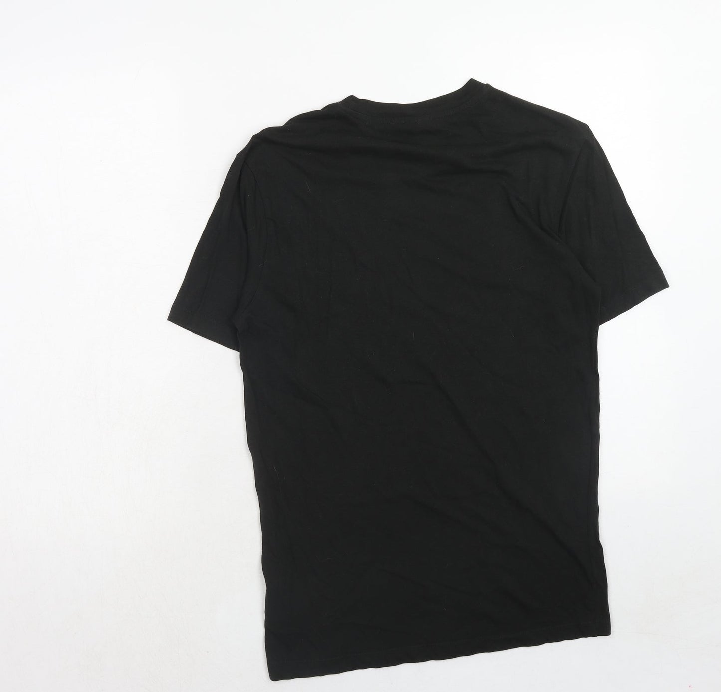 H&M Womens Black Cotton Basic T-Shirt Size XS Round Neck - Malibu
