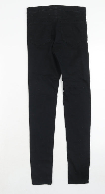 H&M Womens Black Cotton Jegging Jeans Size 4 Regular