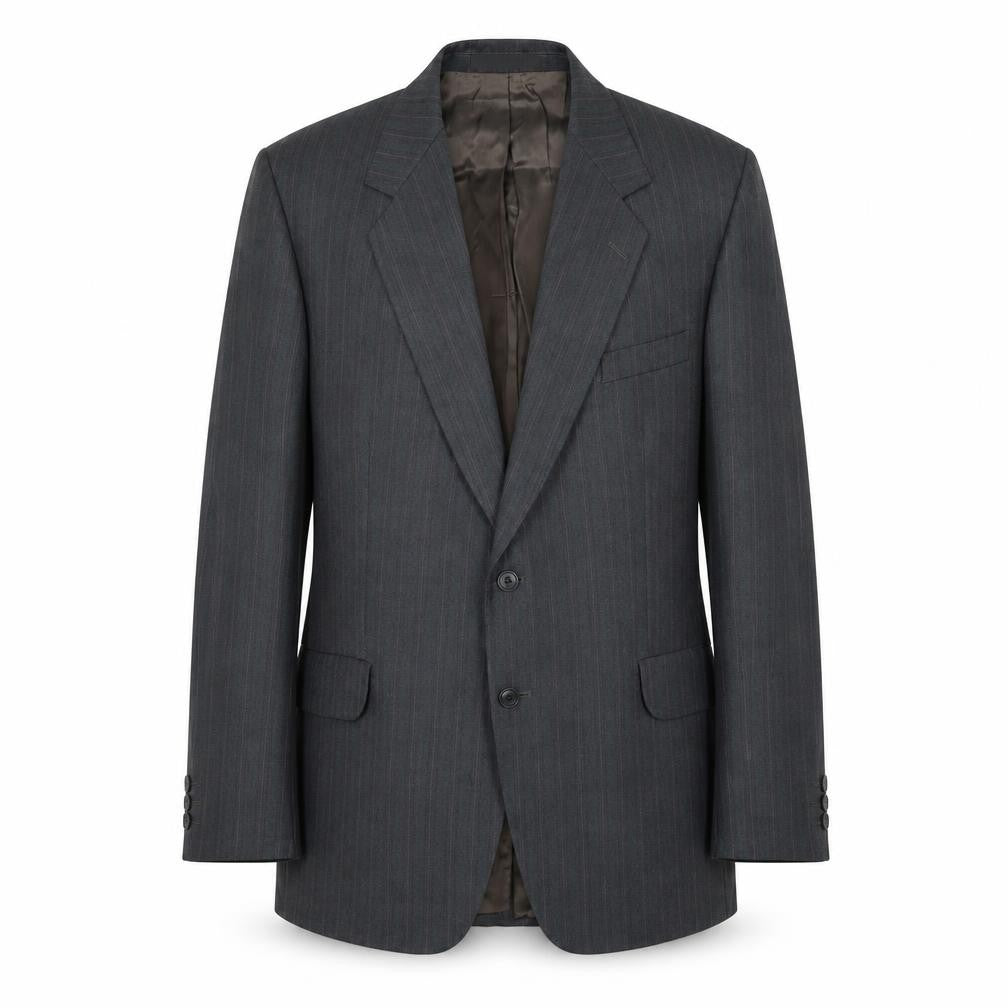 Dunn&Co. Mens Grey Striped Wool Jacket Suit Jacket Size 42 Regular
