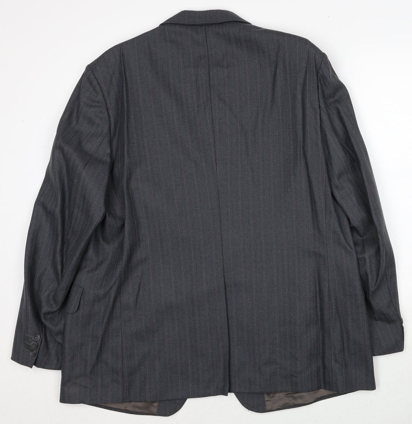 Dunn&Co. Mens Grey Striped Wool Jacket Suit Jacket Size 42 Regular