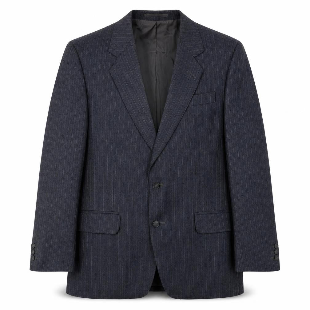 Hepworths Mens Grey Striped Wool Jacket Suit Jacket Size 38 Regular