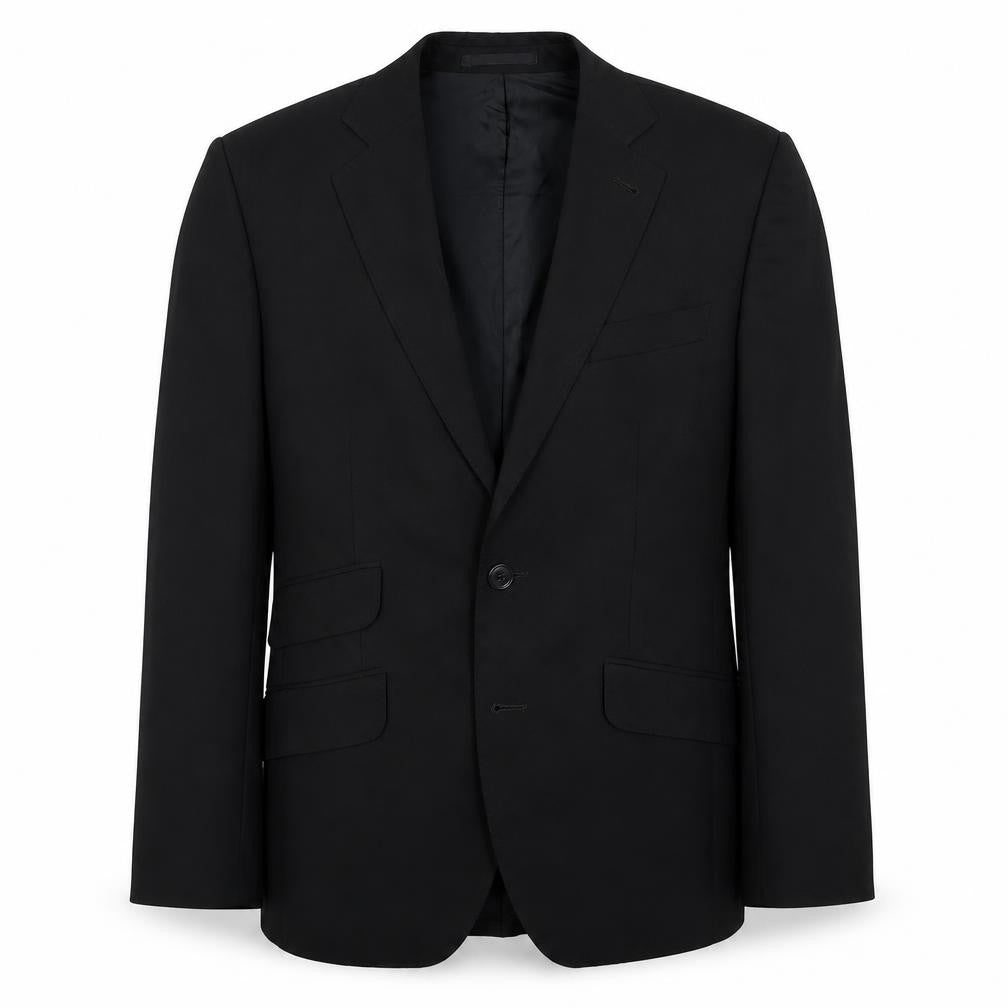 Oscar Flores Mens Black Wool Jacket Suit Jacket Size 34 Regular
