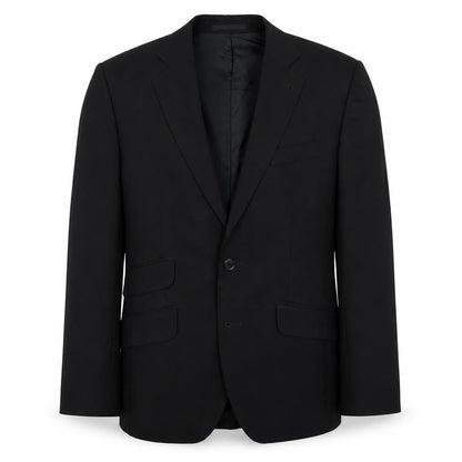 Oscar Flores Mens Black Wool Jacket Suit Jacket Size 34 Regular
