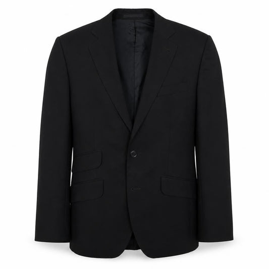 Oscar Flores Mens Black Wool Jacket Suit Jacket Size 34 Regular