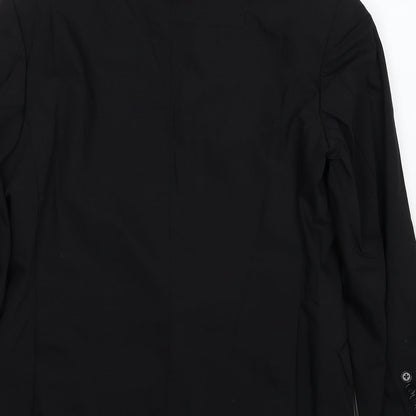 Oscar Flores Mens Black Wool Jacket Suit Jacket Size 34 Regular