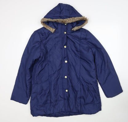 Anne de Lancey Womens Blue Jacket Size M Button